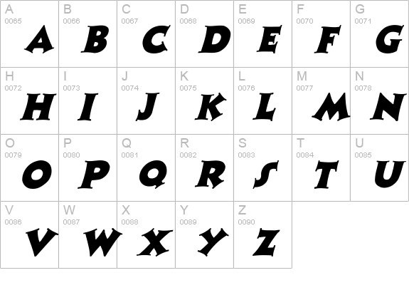 Zaleski Italic uppercase A-Z preview