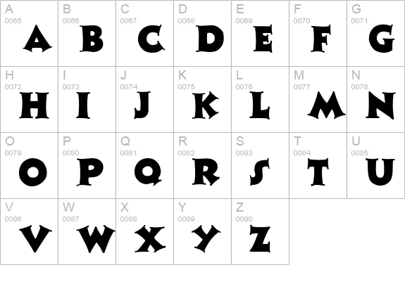 Zaleski Regular uppercase A-Z preview