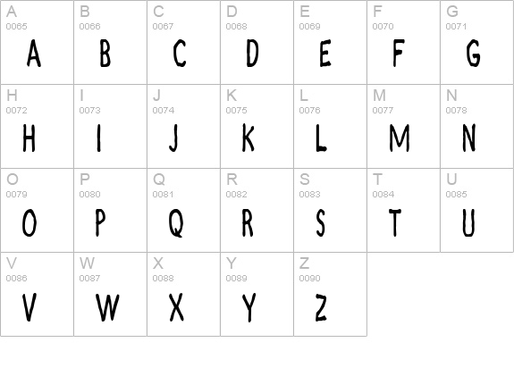 Zamboni Joe uppercase A-Z preview