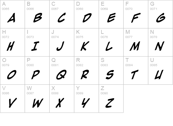 Zap Raygun V2.0 Italic uppercase A-Z preview