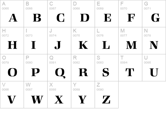 ZapfBookEF-Demi uppercase A-Z preview