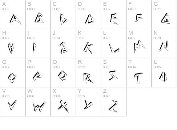 Zapper uppercase A-Z preview