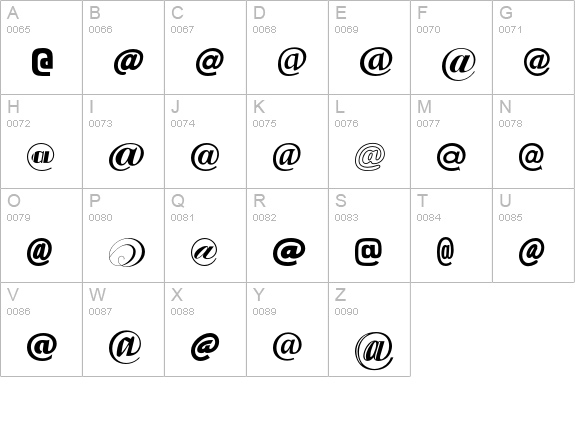ZappingNetEF uppercase A-Z preview