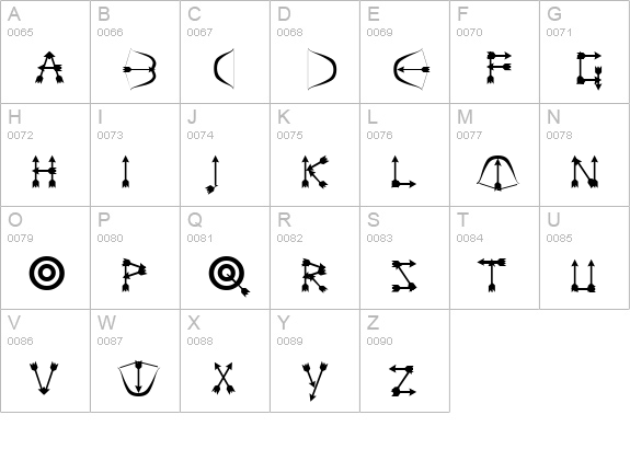 Zarrow Regular uppercase A-Z preview