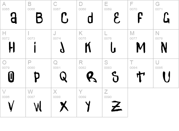 Zdarx uppercase A-Z preview
