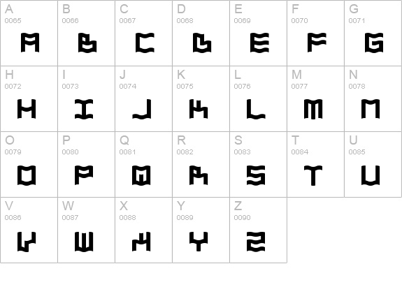 Zdyk Aquarius uppercase A-Z preview