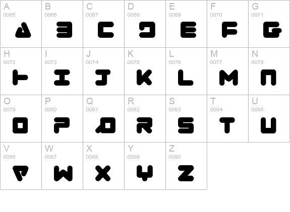 Zealot uppercase A-Z preview