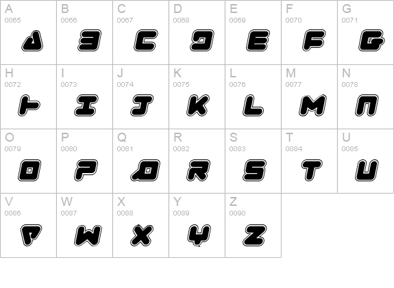 Zealot College Italic uppercase A-Z preview