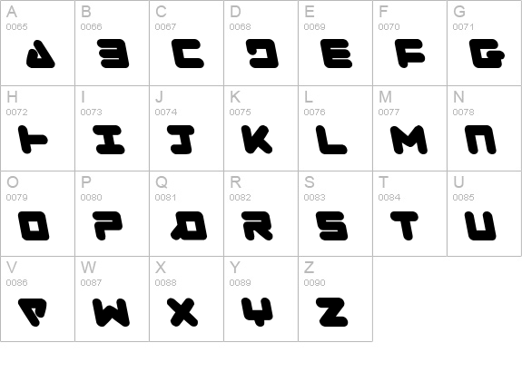 Zealot Leftalic uppercase A-Z preview