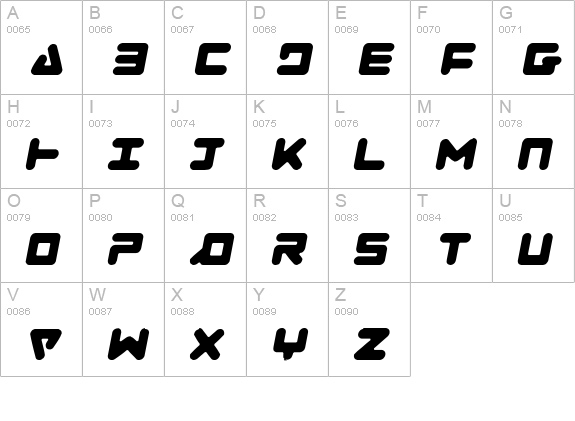 Zealot Light Italic uppercase A-Z preview