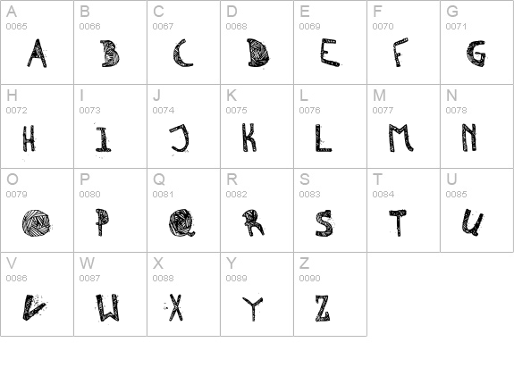Zebra irregular uppercase A-Z preview