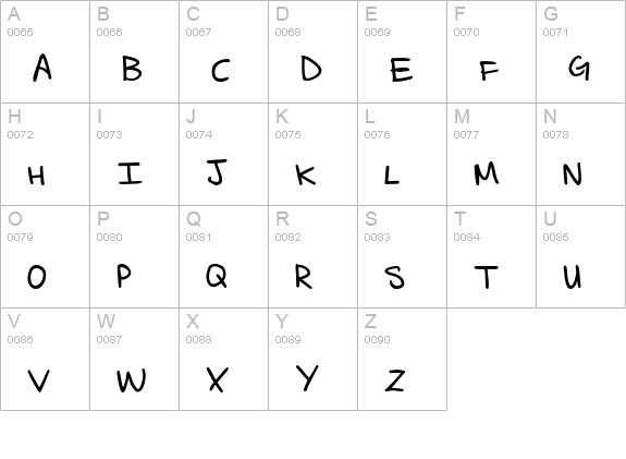 ZebraFlames Normal uppercase A-Z preview