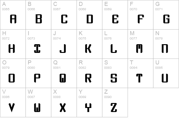 Zee Lance Bold uppercase A-Z preview
