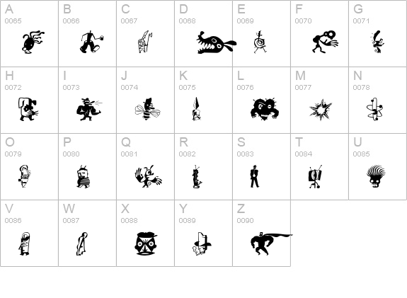 ZeitGuysOne uppercase A-Z preview