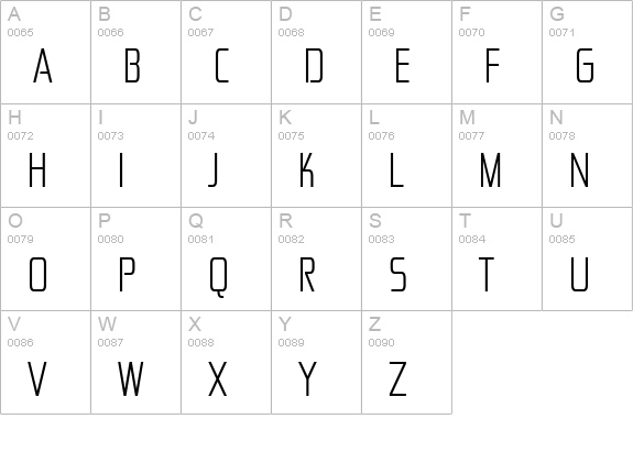 Zekton CdLt uppercase A-Z preview