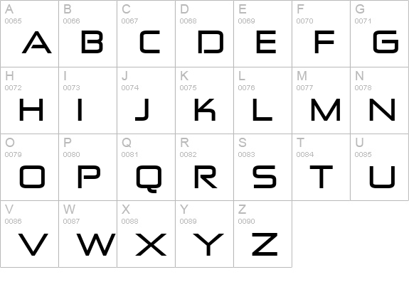 Zekton Ex Bold uppercase A-Z preview