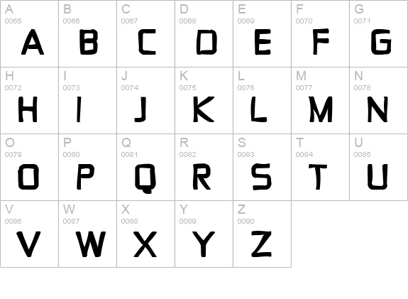 Zekton Ink uppercase A-Z preview