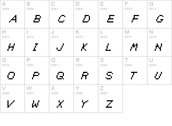 Zelda DX TT BRK uppercase A-Z preview