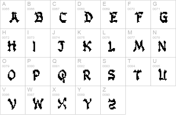 Zen Masters uppercase A-Z preview