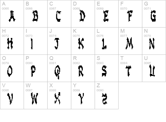 Zen Masters Condensed uppercase A-Z preview