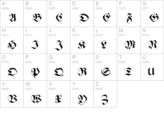 ZenFraxFreestyle uppercase A-Z preview