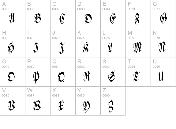 ZenFraxFreestyleCondensed uppercase A-Z preview