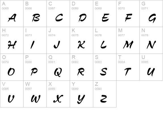 ZennorPlain uppercase A-Z preview