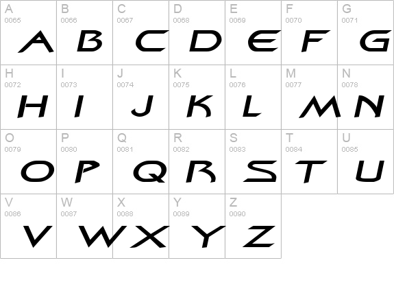 ZenonExtended Italic uppercase A-Z preview