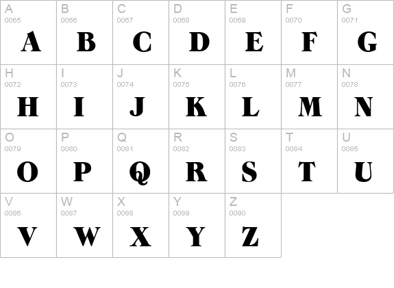 Zepp-Regular uppercase A-Z preview
