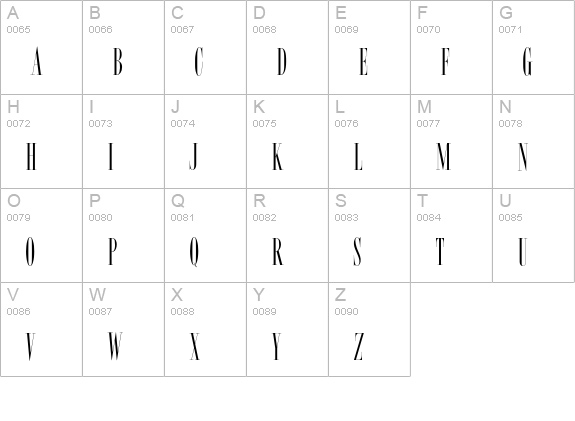 Zeppelin uppercase A-Z preview