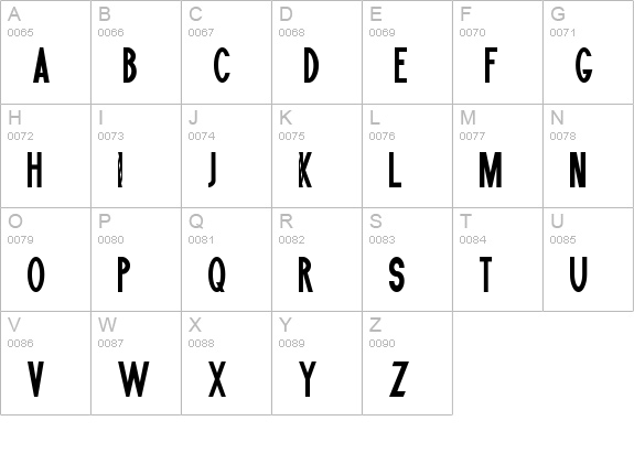 Zeppelin 2 uppercase A-Z preview