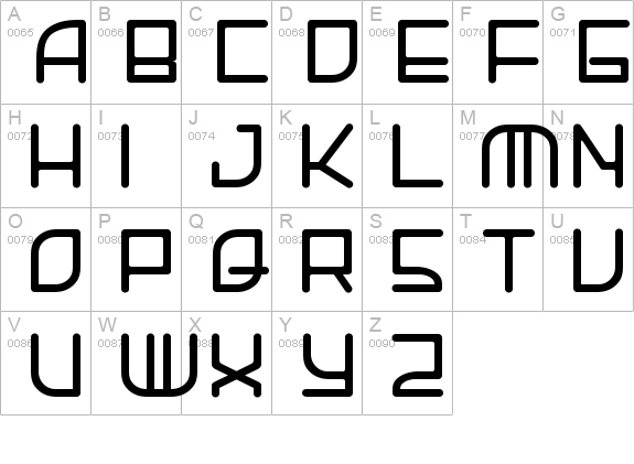 Zif-ha2 uppercase A-Z preview