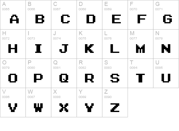 Zig uppercase A-Z preview