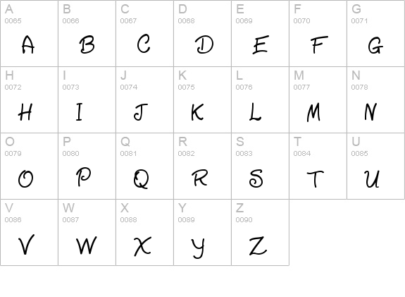 Ziggy Zoe uppercase A-Z preview
