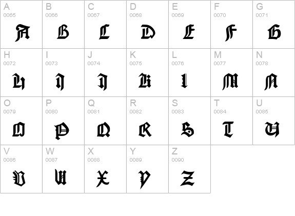 ZigHow uppercase A-Z preview