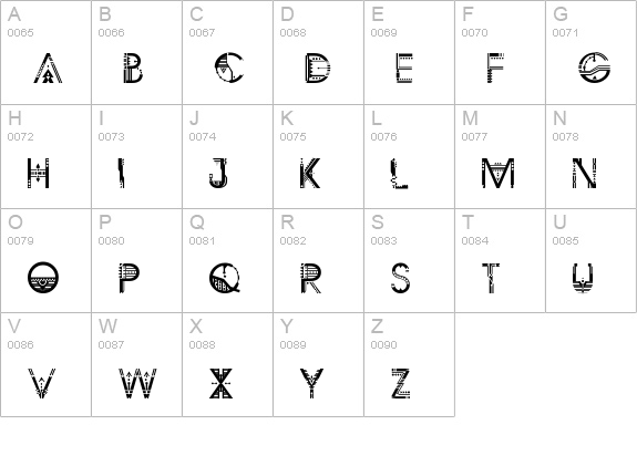 ZILAP GEOMETRIK uppercase A-Z preview
