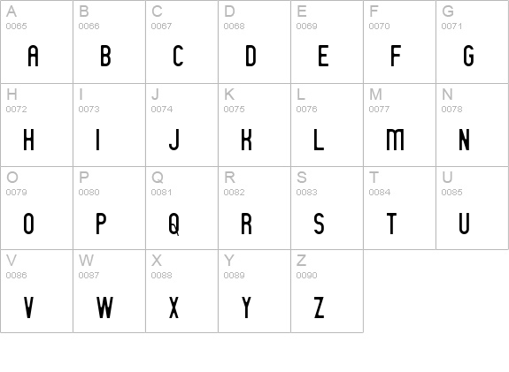 Zillah Modern Thin uppercase A-Z preview