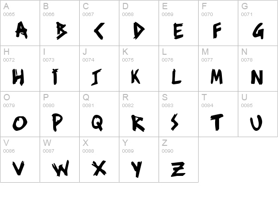 ziperhead uppercase A-Z preview