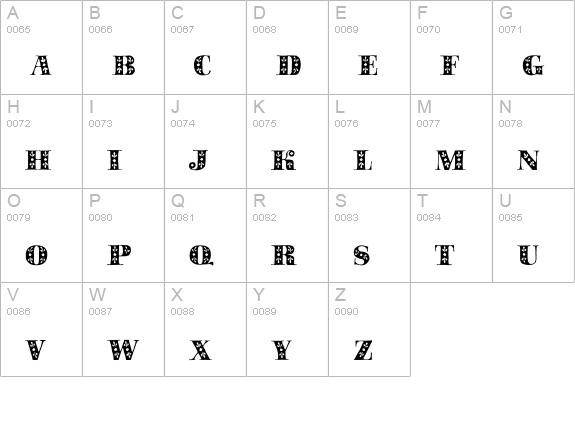 Zirconia uppercase A-Z preview