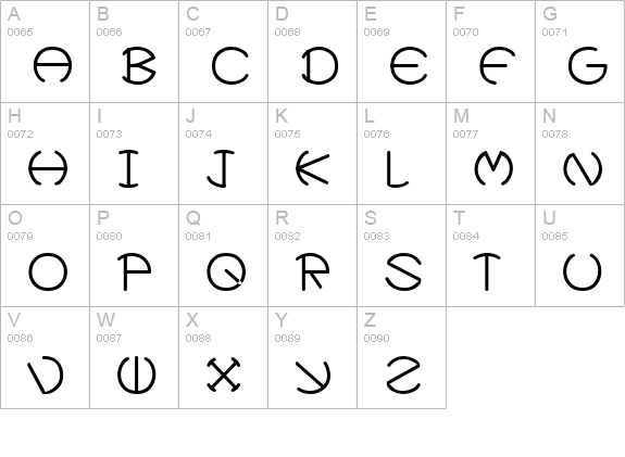 Zirkle uppercase A-Z preview