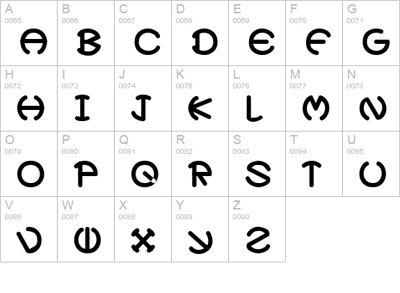 ZirkleHeavy uppercase A-Z preview