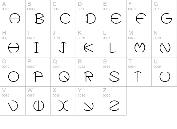 ZirkleOne Regular uppercase A-Z preview