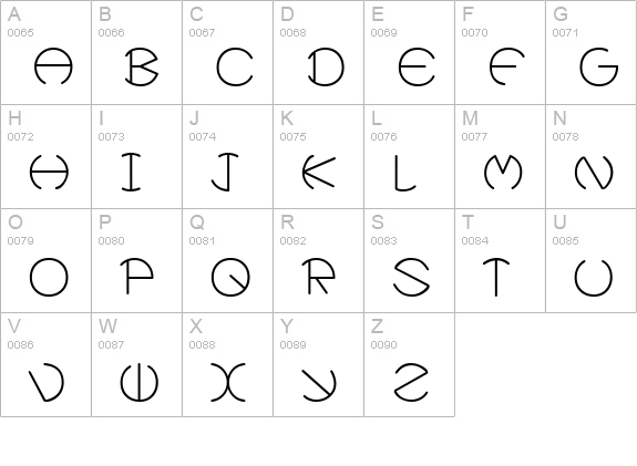 ZirkleOne Roman uppercase A-Z preview