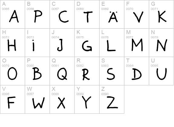 zladdi uppercase A-Z preview