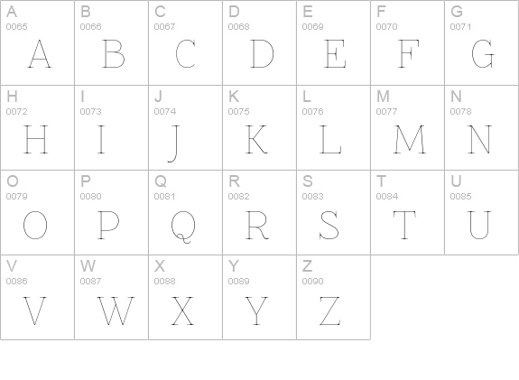 ZnikomitSC uppercase A-Z preview