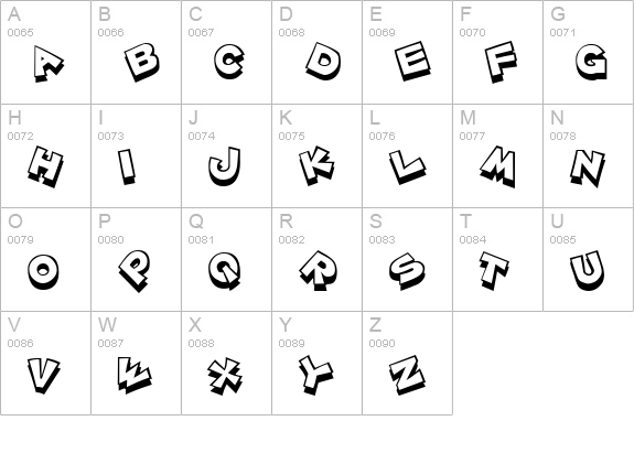 ZoinkFat uppercase A-Z preview