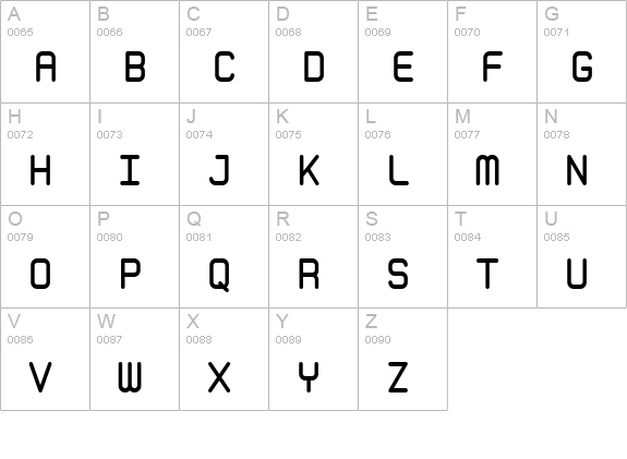 Zolan Mono BTN Bold uppercase A-Z preview