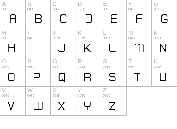 Zolano Sans BTN uppercase A-Z preview