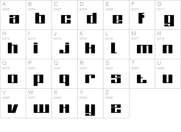 Zone Regular uppercase A-Z preview