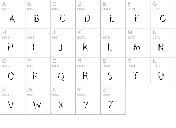 Zone23_psilocybine uppercase A-Z preview